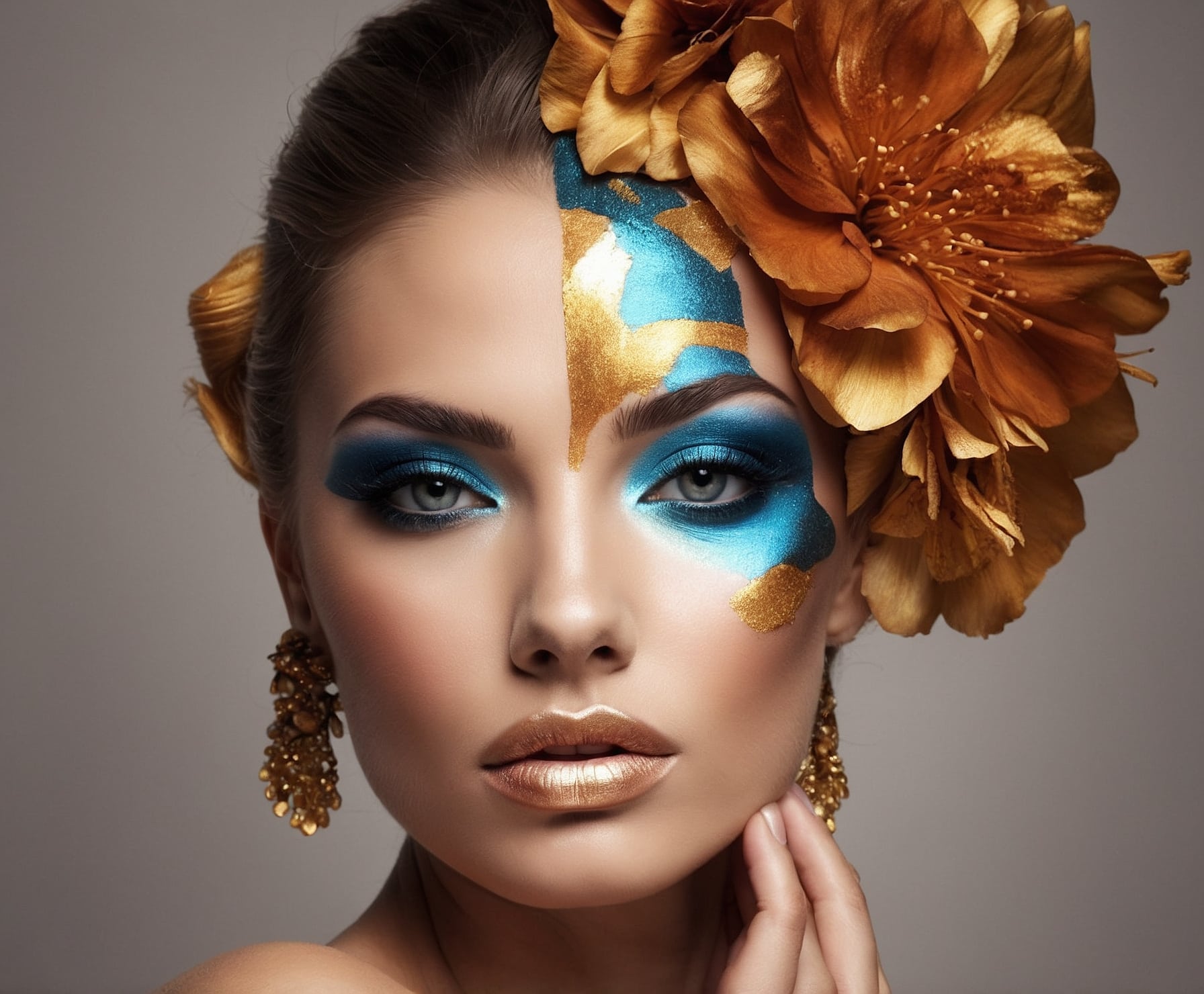 Maquillaje deslumbrante y artístico